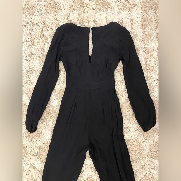NWT Aberrrombie & Fitch Jumpsuit Size XXS Black Long Sleeve Knot Jumpsuit - Picture 5 of 5